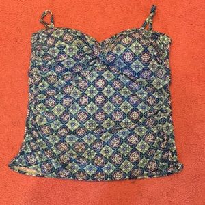 Plus Size Blue Tankini